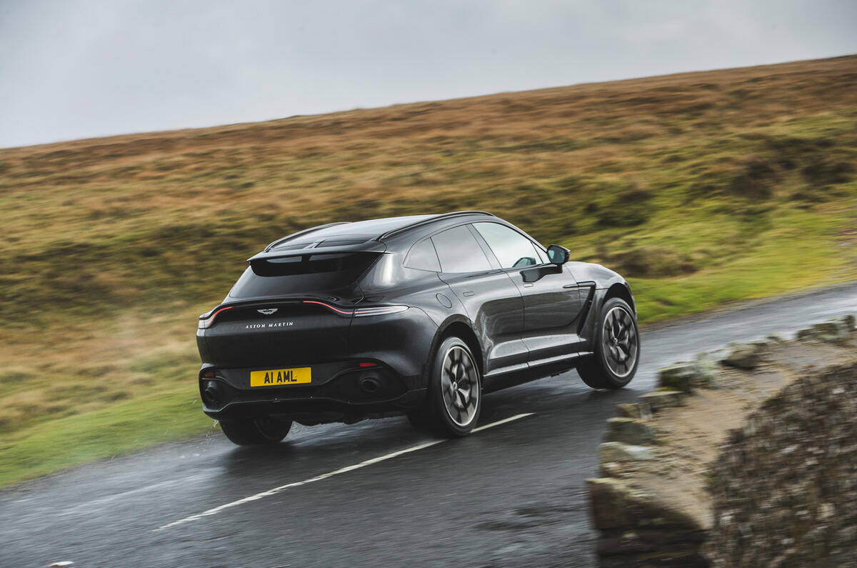Aston Martin DBX 2020 road test review - hero rear