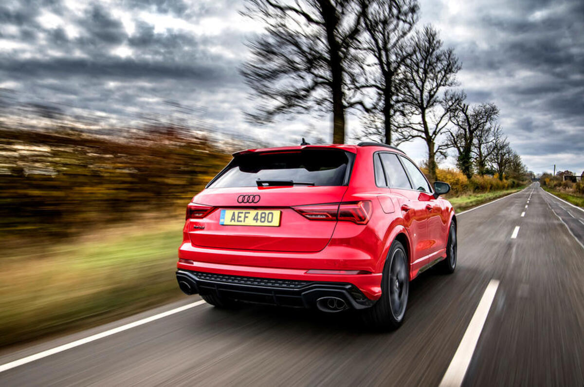 Audi RS Q3 2020 road test review - hero rear