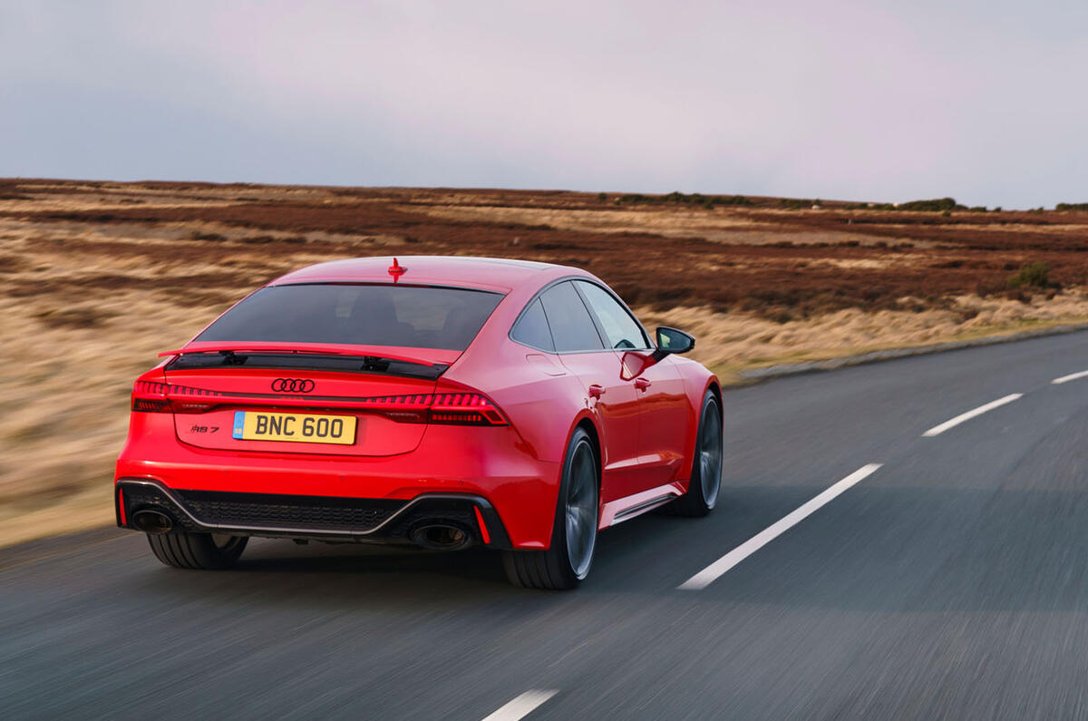 Audi RS7 Sportback 2020 road test review - hero rear Audi RS7 Sportback 2020 road test review - hero rear