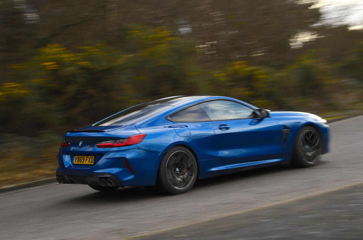 BMW M8 Competition coupe 2020 road test review - hero rear BMW M8 Competition coupe 2020 road test review - hero rear