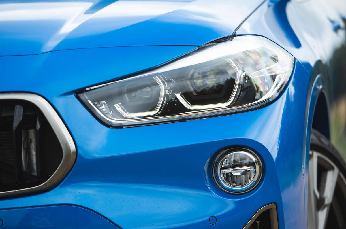 BMW X2 M35i 2019 road test review - headlights