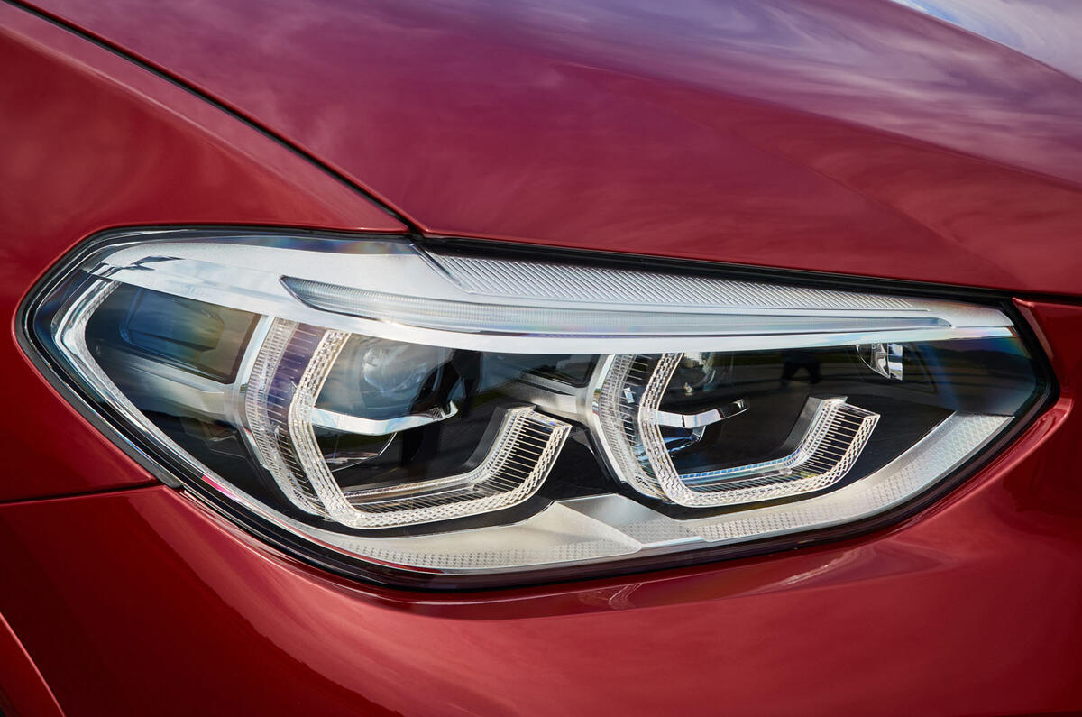 BMW X4 2018 road test review headlights