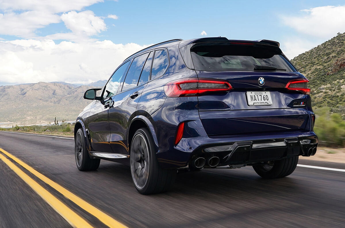 BMW X5 M Competition 2020 road test review - hero rear BMW X5 M Competition 2020 road test review - hero rear