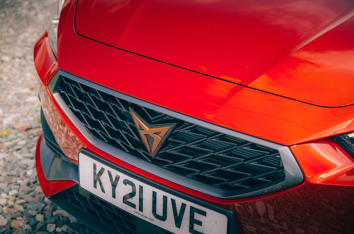 3 Cupra Leon Estate 2021 road test review nose 3 Cupra Leon Estate 2021 road test review nose