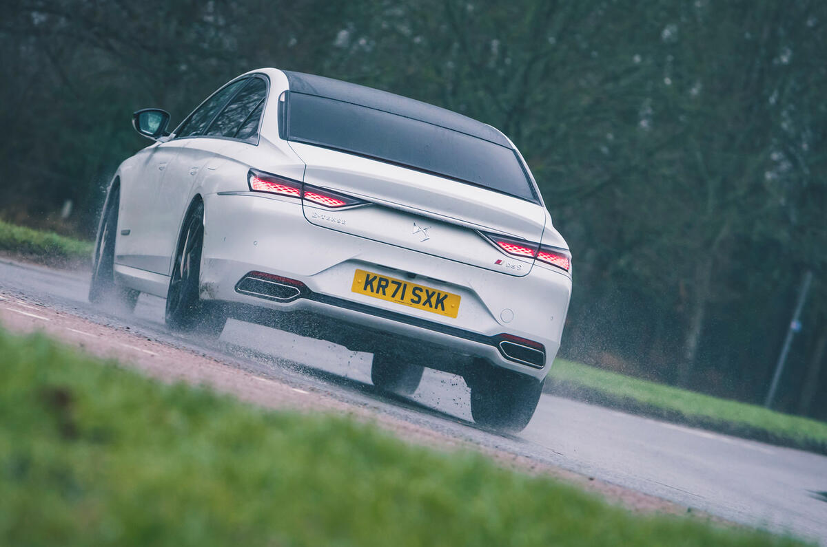 3 DS 9 2022 road test review cornering rear