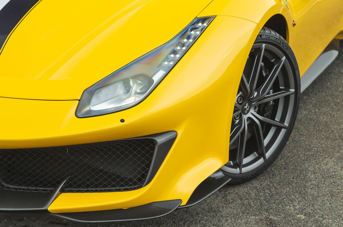 Ferrari 488 Pista 2019 road test review - headlights