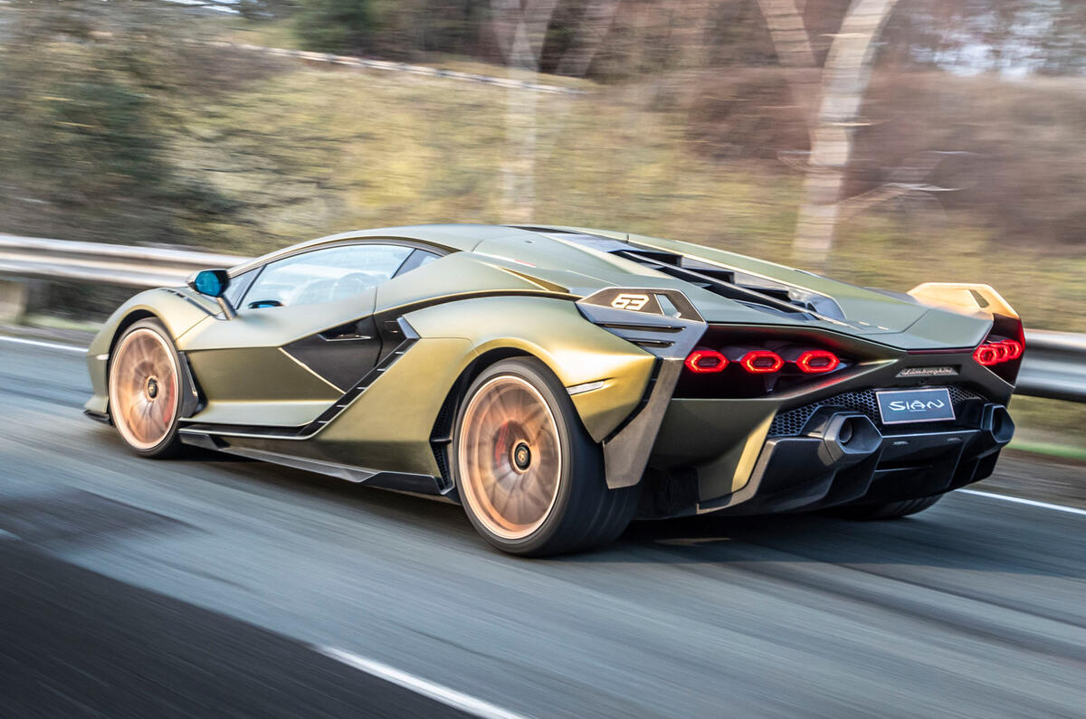 3 lamborghini sian 2021 uk first drive review hero rear 3 lamborghini sian 2021 uk first drive review hero rear