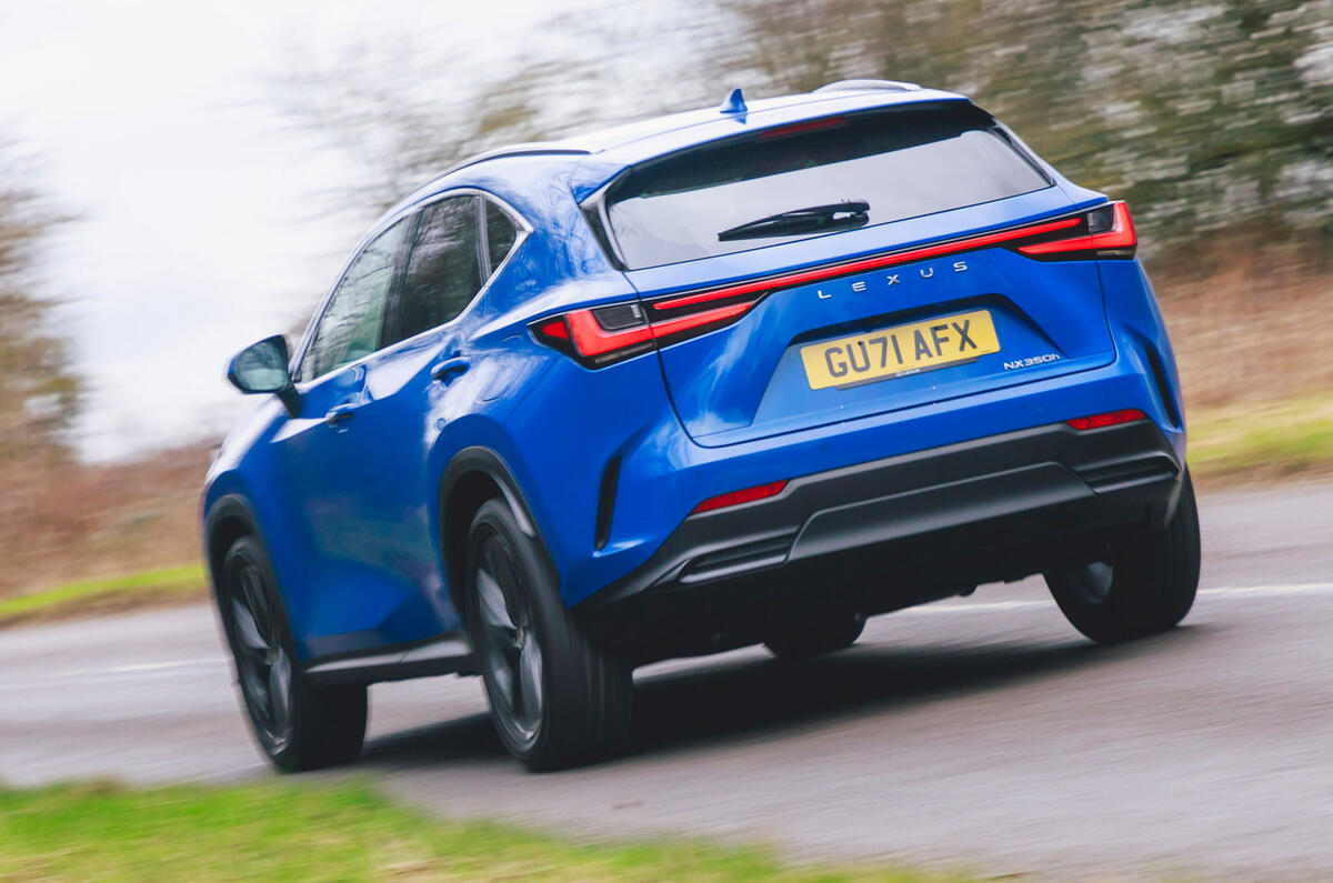 3 Lexus NX 2022 road test review tracking rear