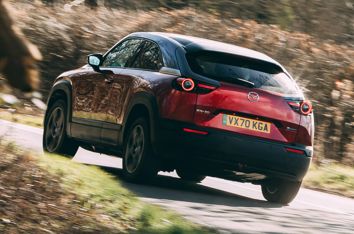 3 Mazda MX 30 2021 road test review hero rear