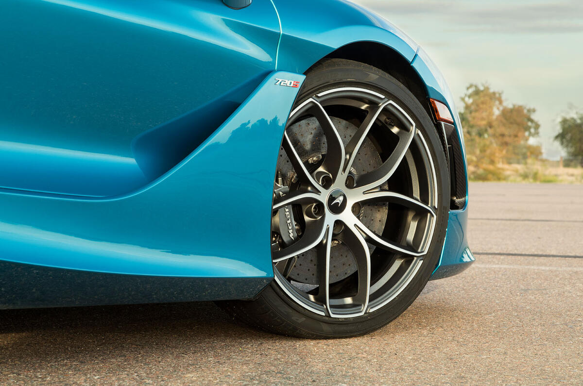McLaren 720S Spider 2019 road test review - alloy wheels