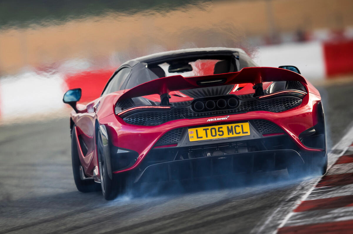 3 McLaren 765LT spider 2021 first drive review track rear