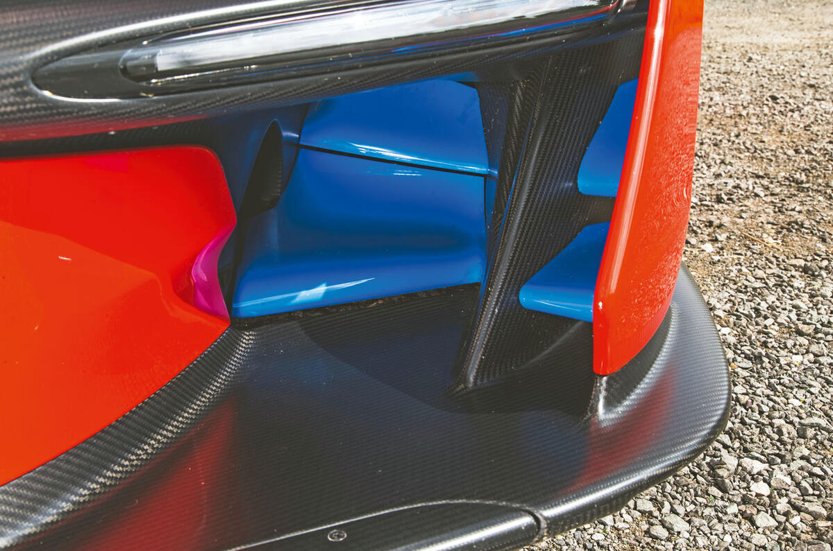 McLaren Senna 2018 road test review - front bumper aero