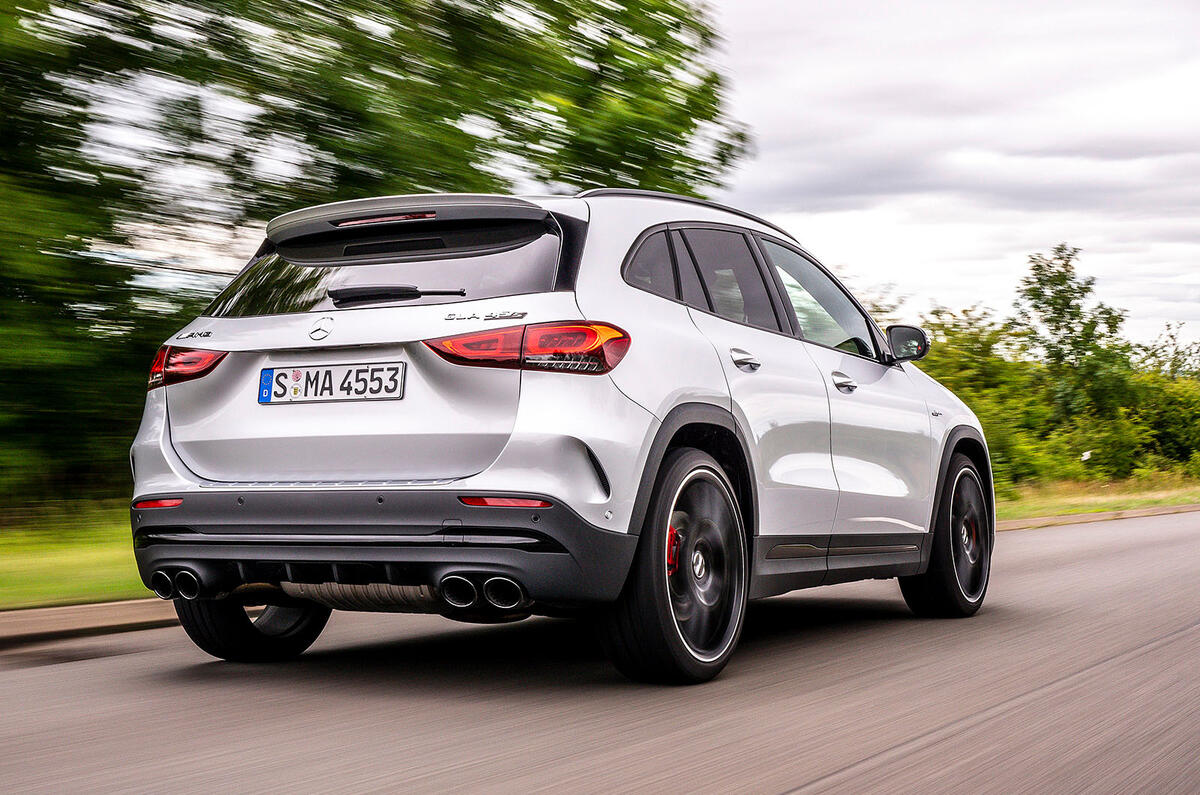 Mercedes-AMG GLA 45 S Plus 2020 road test review - hero rear Mercedes-AMG GLA 45 S Plus 2020 road test review - hero rear