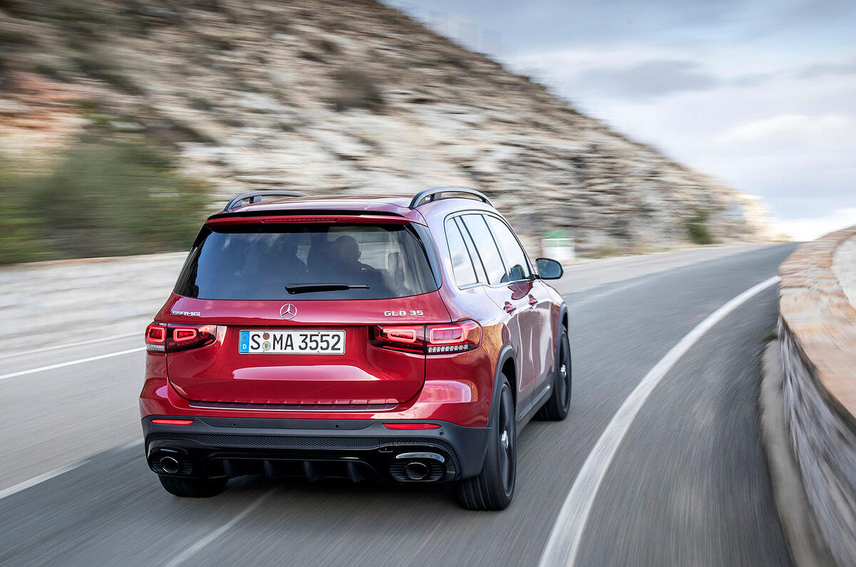 Mercedes-AMG GLB 35 2020 road test review - hero rear