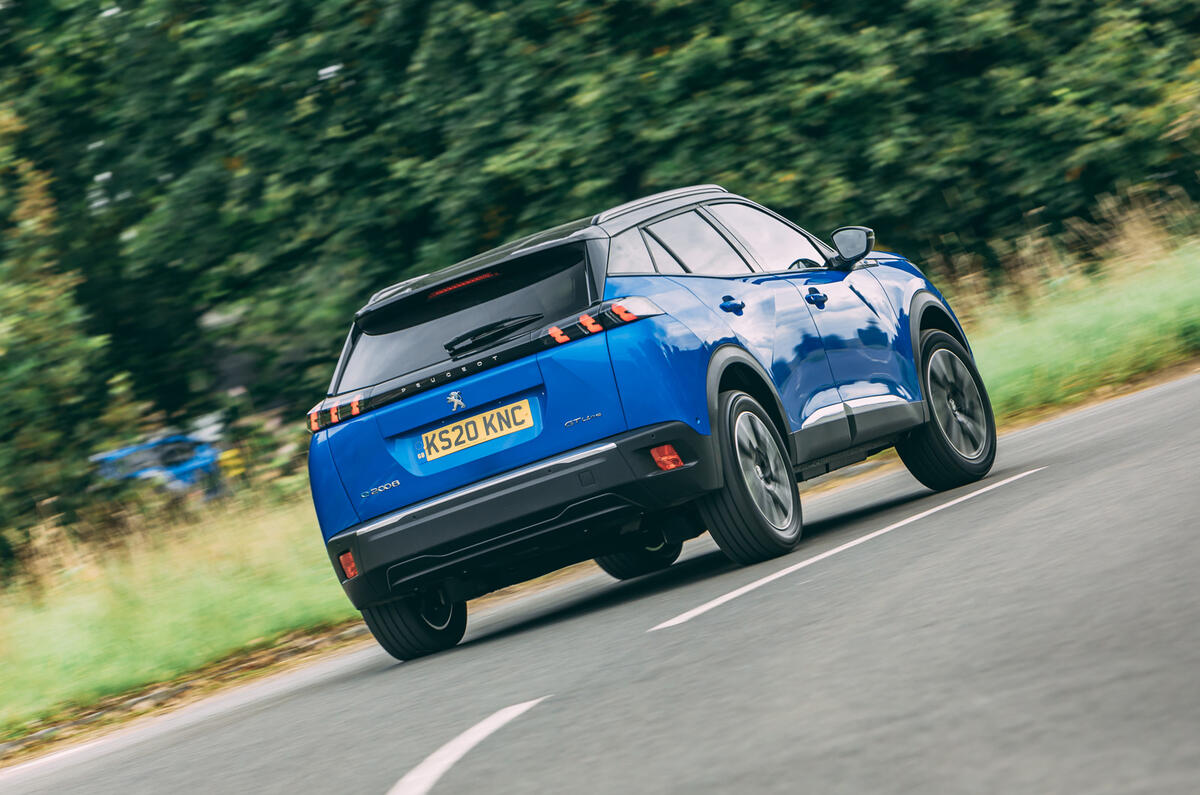 Peugeot e-2008 2020 road test review - hero rear