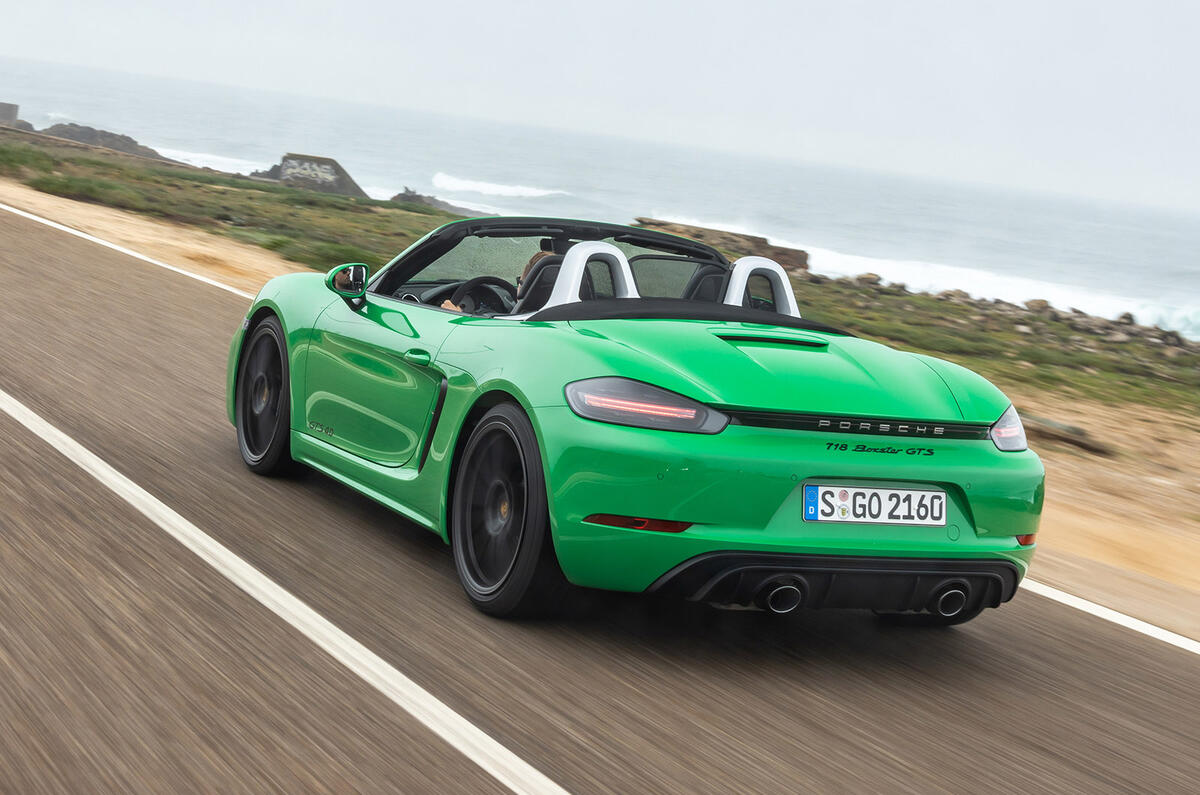 Porsche 718 Boxster GTS 4.0 2020 road test review - hero rear Porsche 718 Boxster GTS 4.0 2020 road test review - hero rear