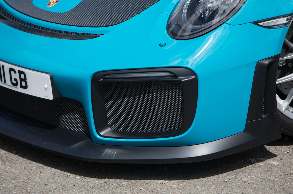 Porsche 911 GT2 RS 2018 road test review front grille
