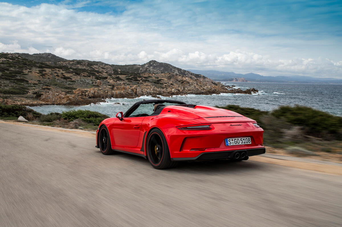 Porsche 911 Speedster 2019 review - hero rear