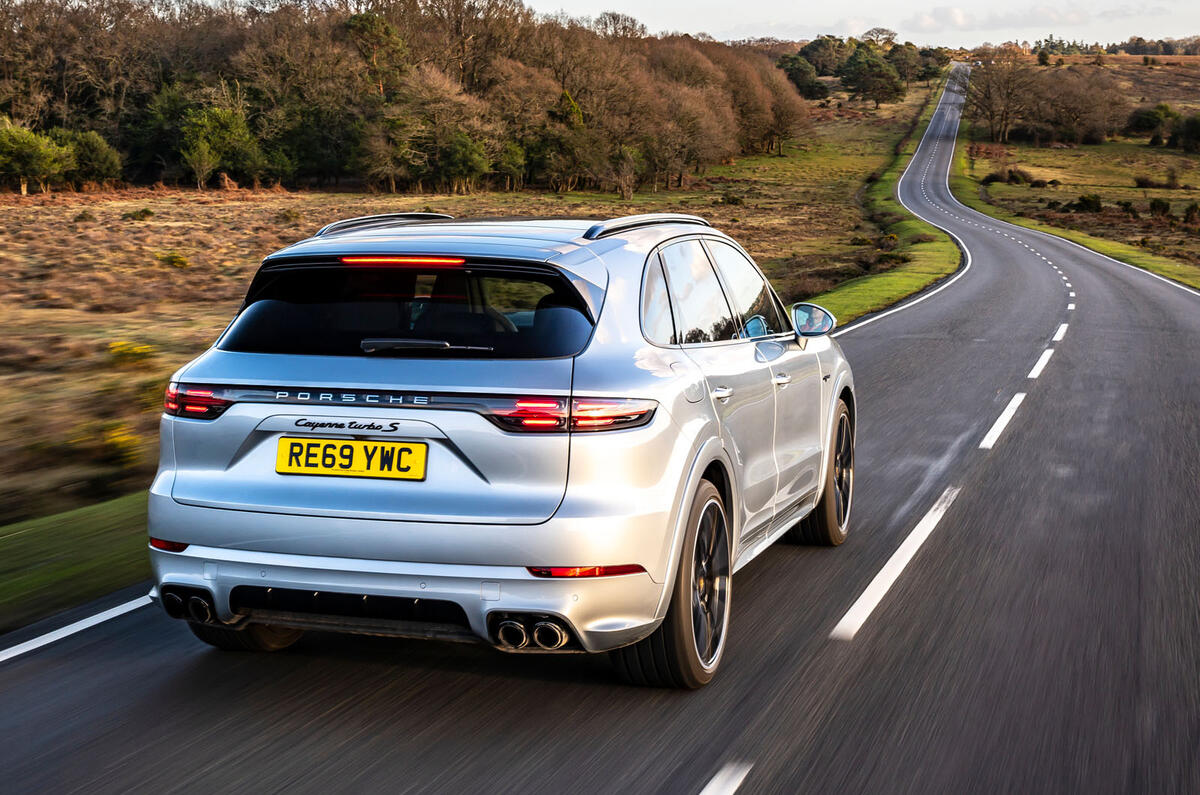 Porsche Cayenne Turbo S E-Hybrid road test review - hero rear Porsche Cayenne Turbo S E-Hybrid road test review - hero rear