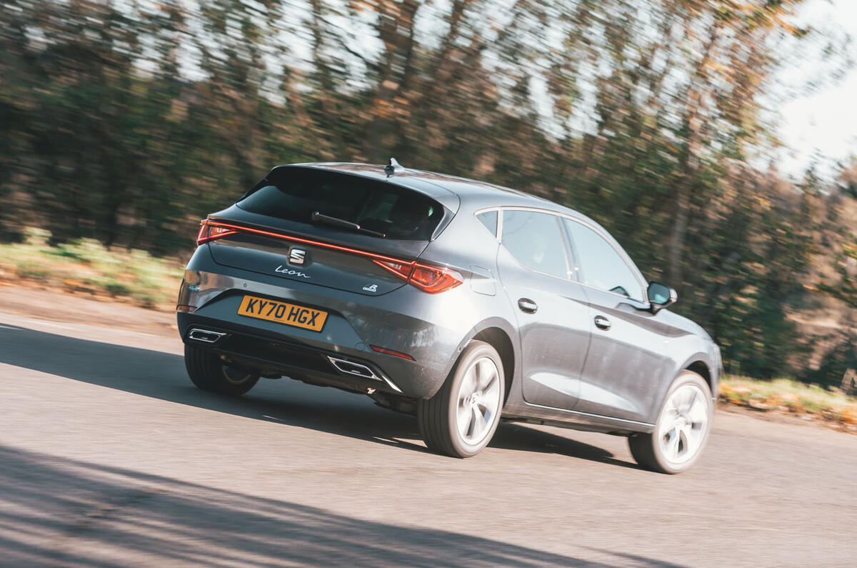 Seat Leon eHybrid 2020 road test review - hero rear