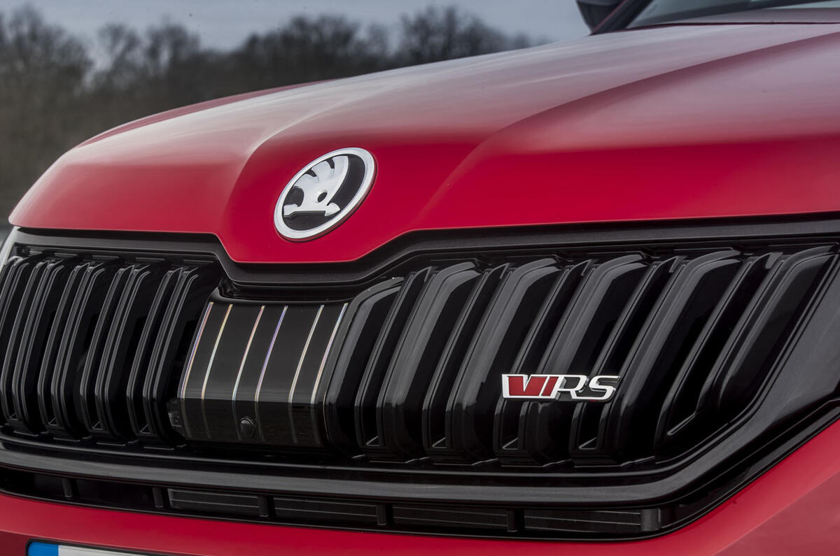 Skoda Kodiaq vRS 2019 road test review - nose