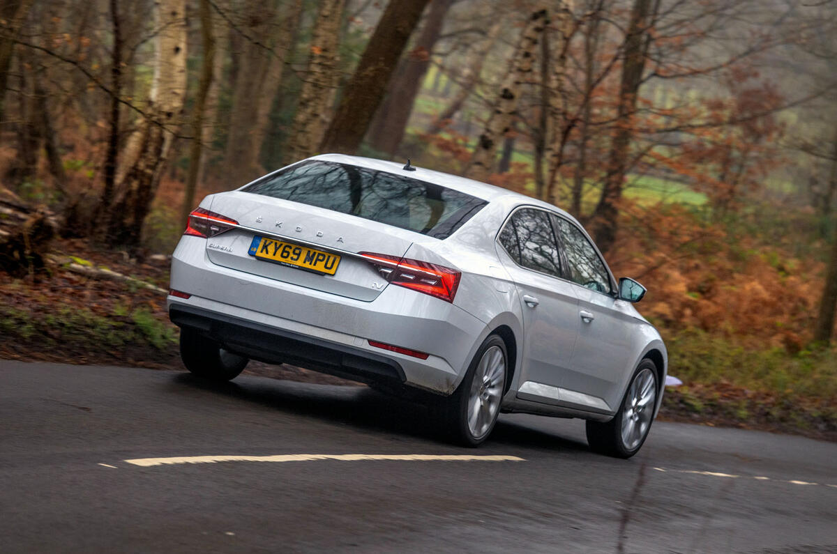 Skoda Superb iV 2020 road test review - hero rear