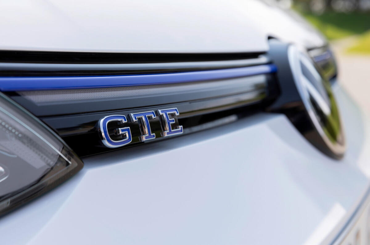 Volkswagen Golf GTE 2020 road test review - nose Volkswagen Golf GTE 2020 road test review - nose