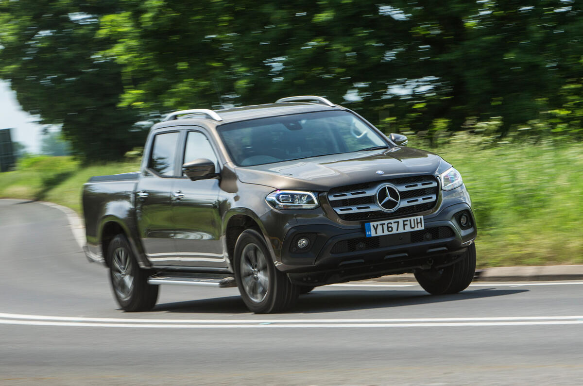 Mercedes-Benz X-Class road test review cornering front