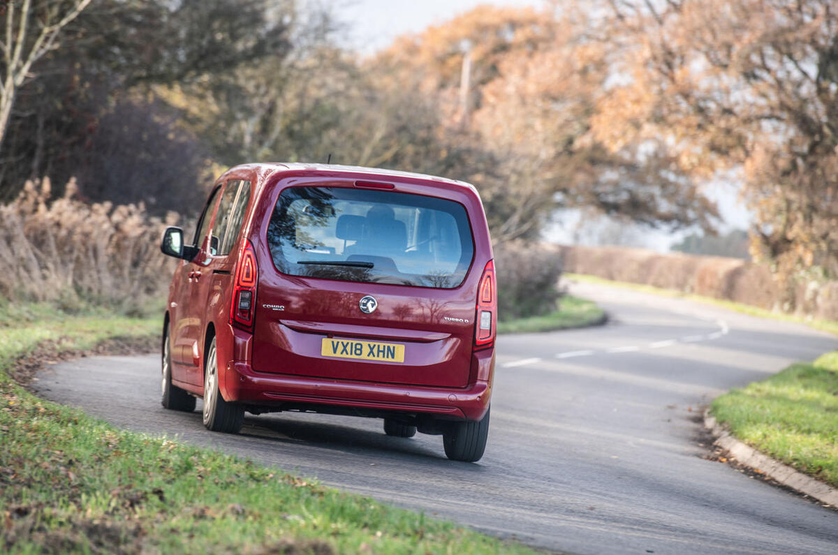 Vauxhall Combo Life 2018 road test review - cornering rear