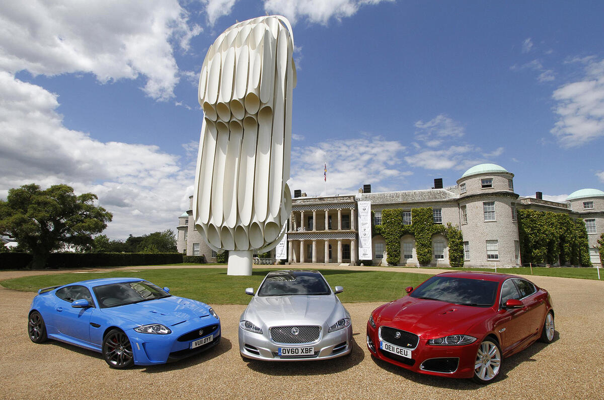 Goodwood E-type sculpture shown