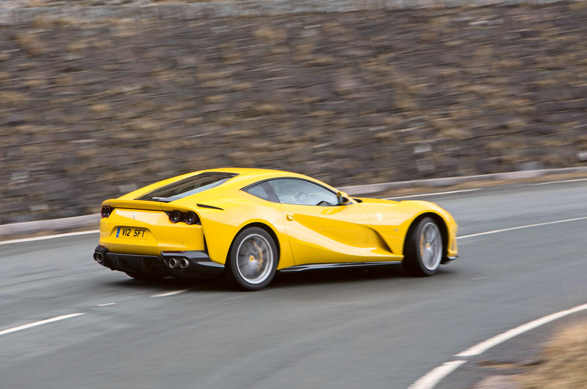 Ferrari 812 Superfast 2018 road test review cornering rear