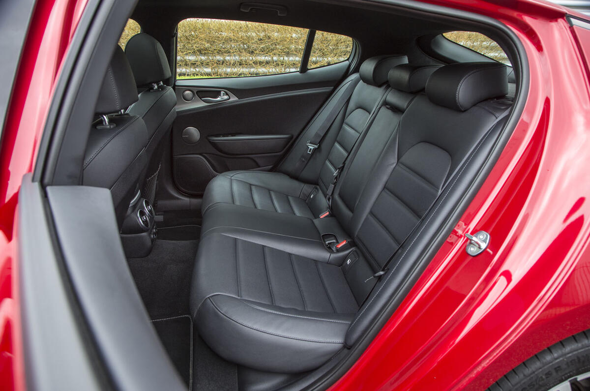Kia Stinger GT line 2018 review rear seats