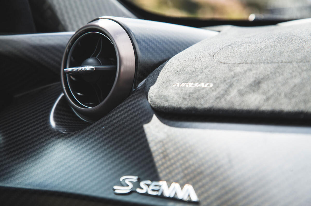 McLaren Senna 2018 road test review - air vents