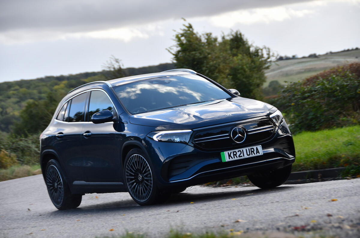 31 Mercedes Benz EQA 2021 road test review cornering 31 Mercedes Benz EQA 2021 road test review cornering