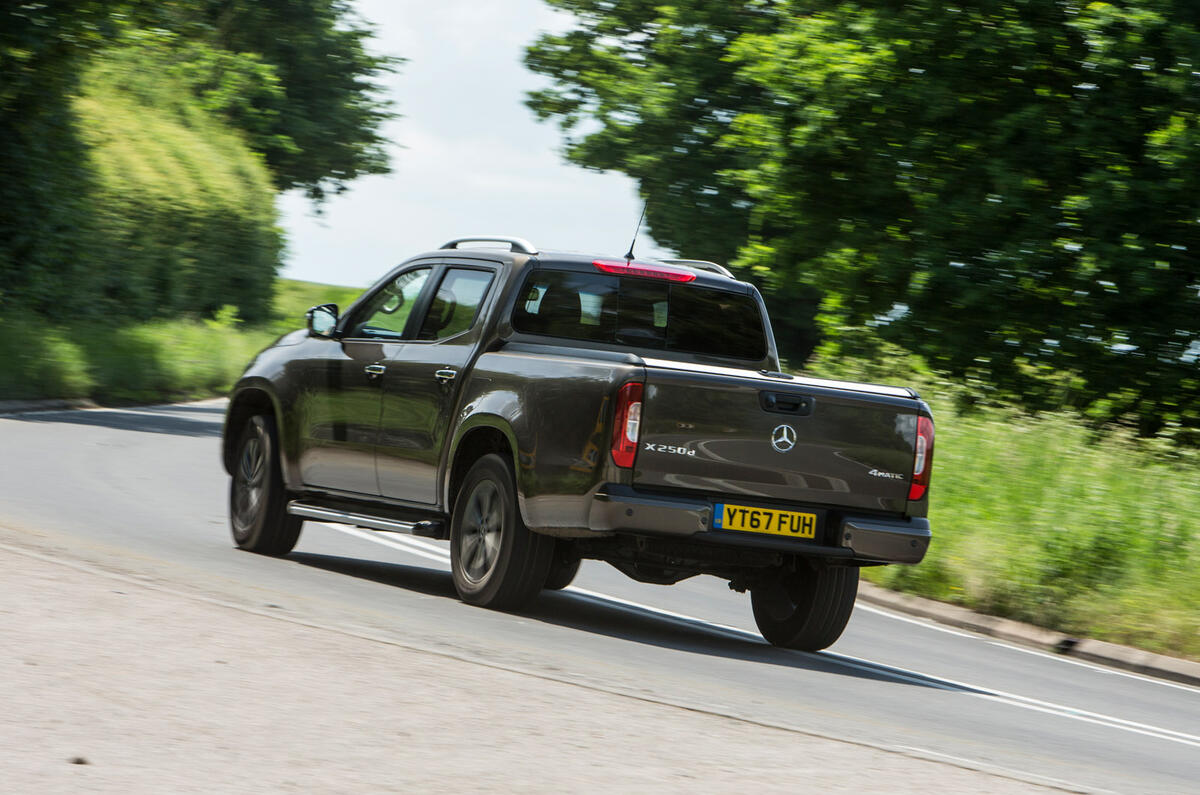 Mercedes-Benz X-Class road test review cornering rear