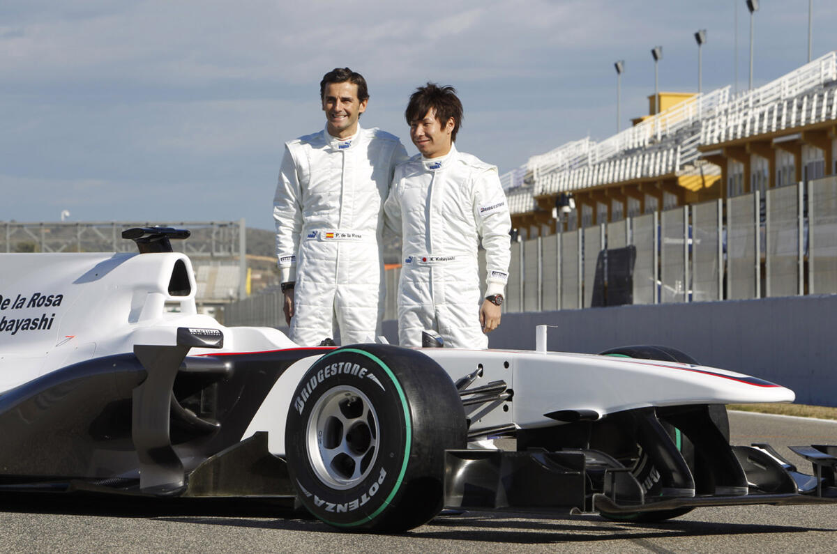 Sauber's sponsorless F1 car