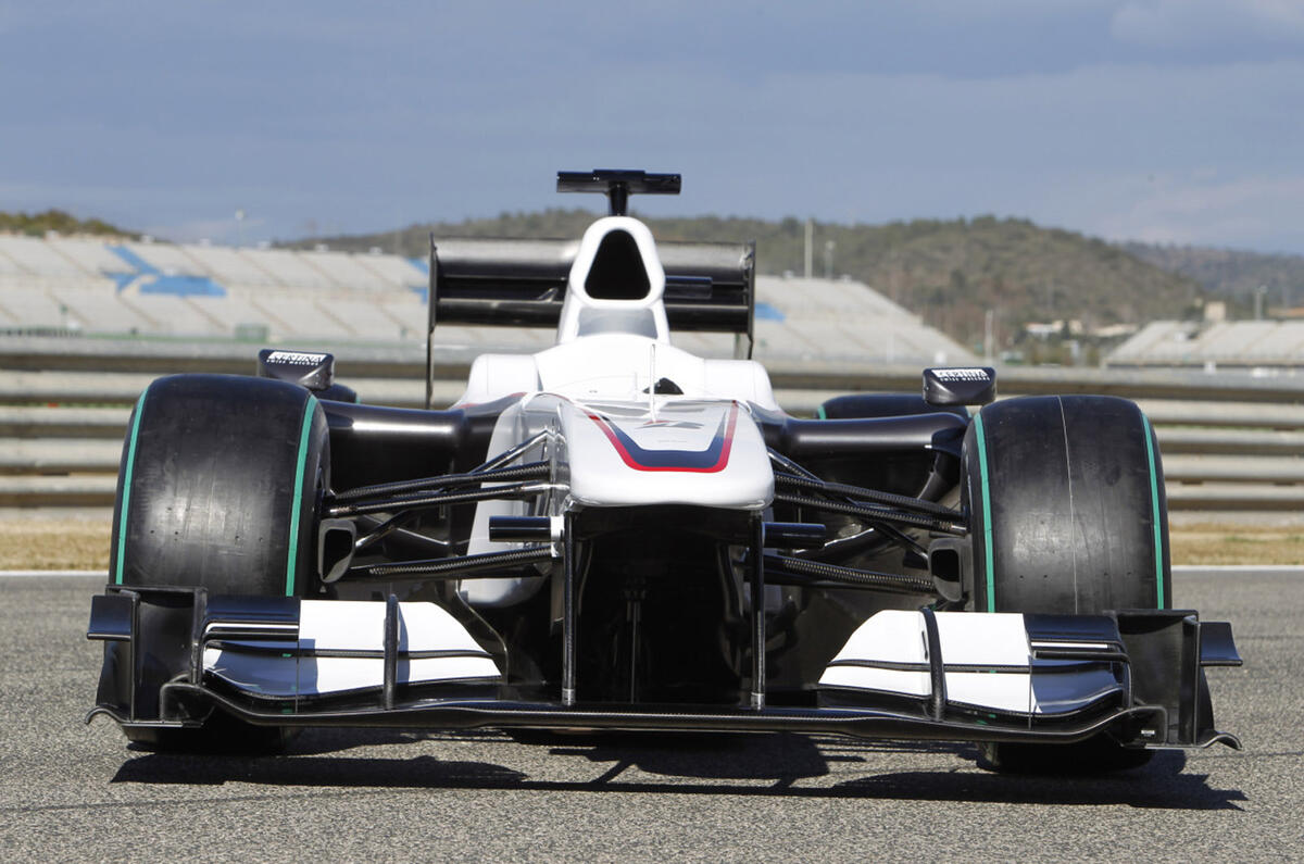 Sauber's sponsorless F1 car