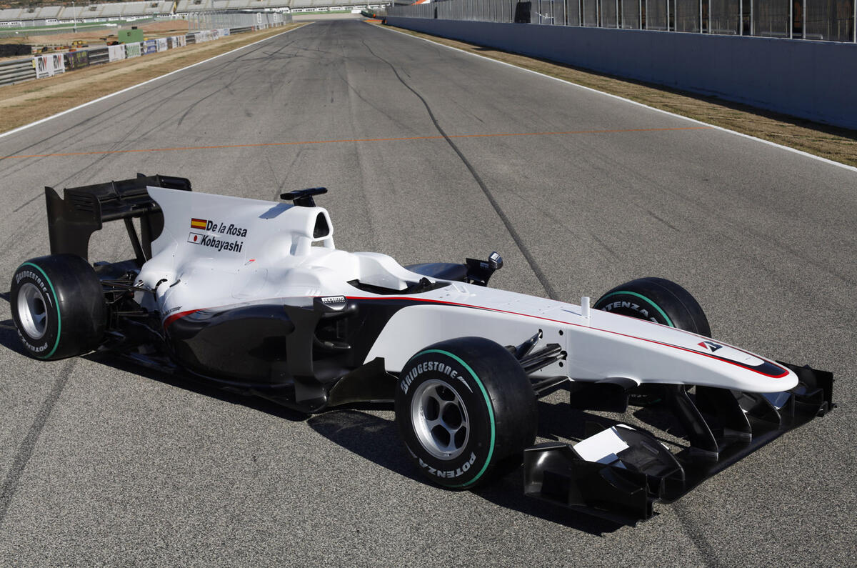 Sauber's sponsorless F1 car