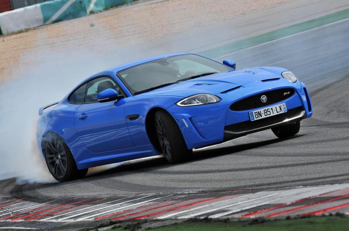 £97,000 Jaguar XKR-S drifting