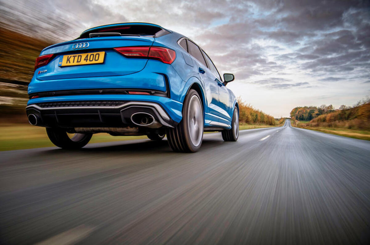 Audi RS Q3 Sportback 2020 road test review - on the road low