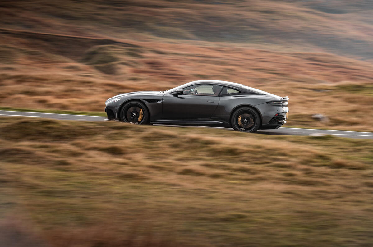 Aston Martin DBS Superleggera 2018 road test review - on the road side