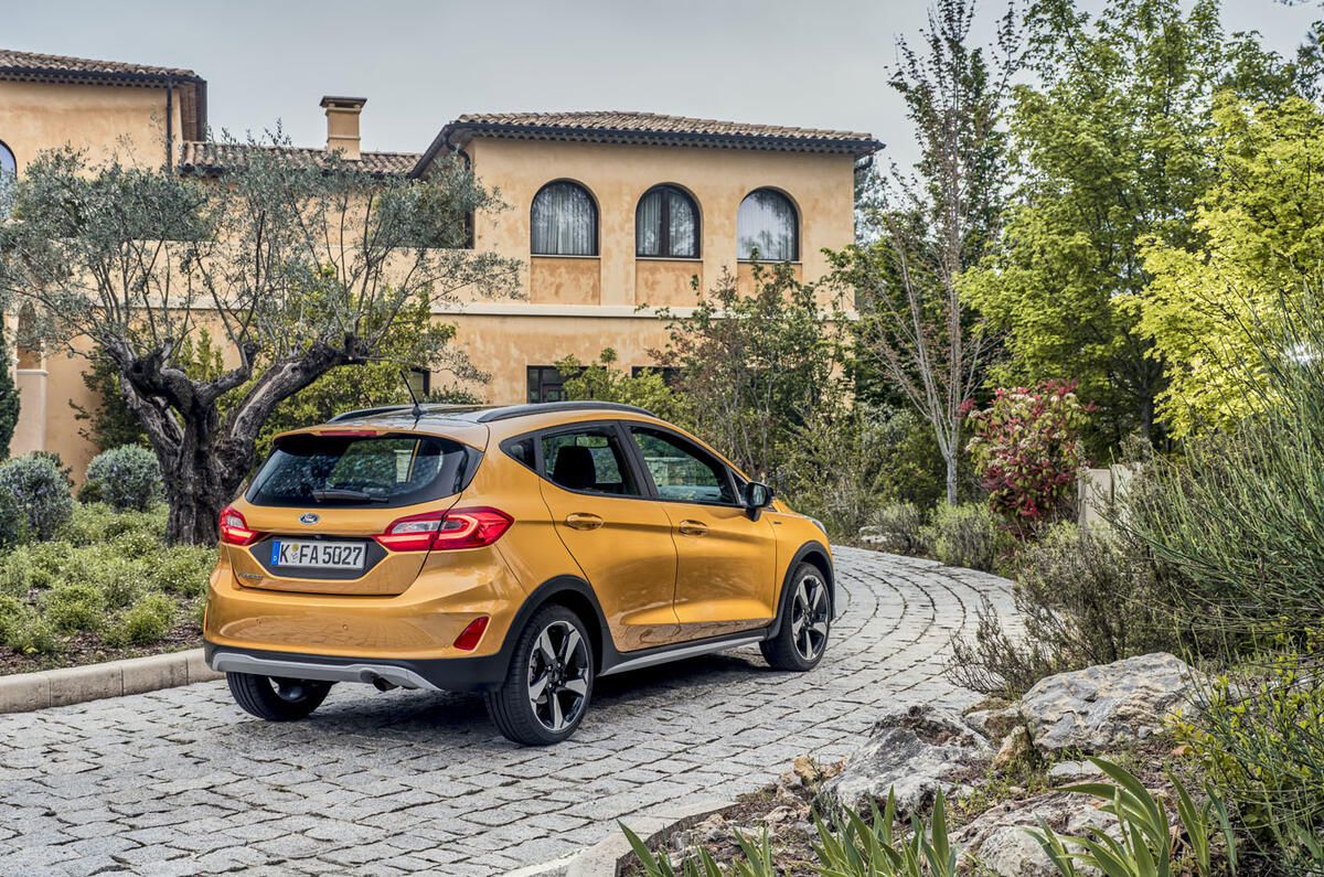 Ford Fiesta Active 2018 road test review static rear