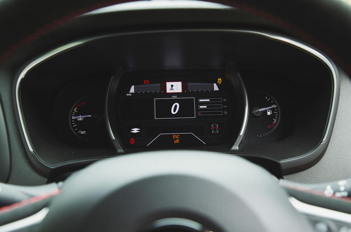 Renault Megane RS Trophy-R 2019 road test review - instruments
