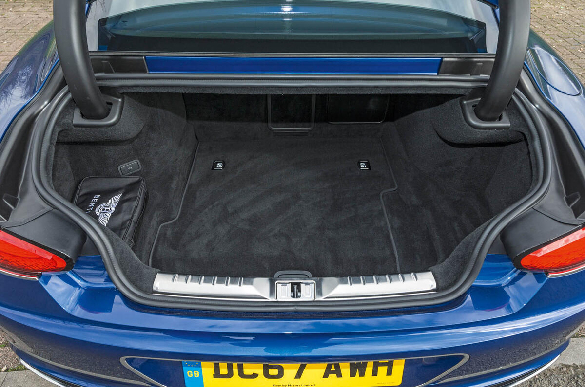 Bentley Continental GT 2018 Autocar road test review boot space