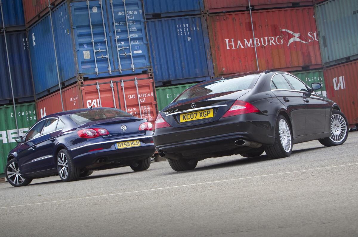 New Passat CC v used Merc CLS