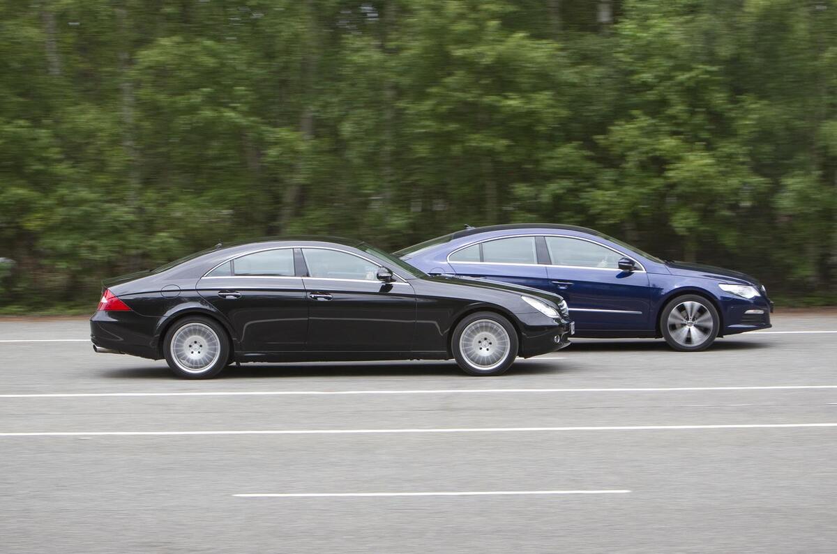 New Passat CC v used Merc CLS