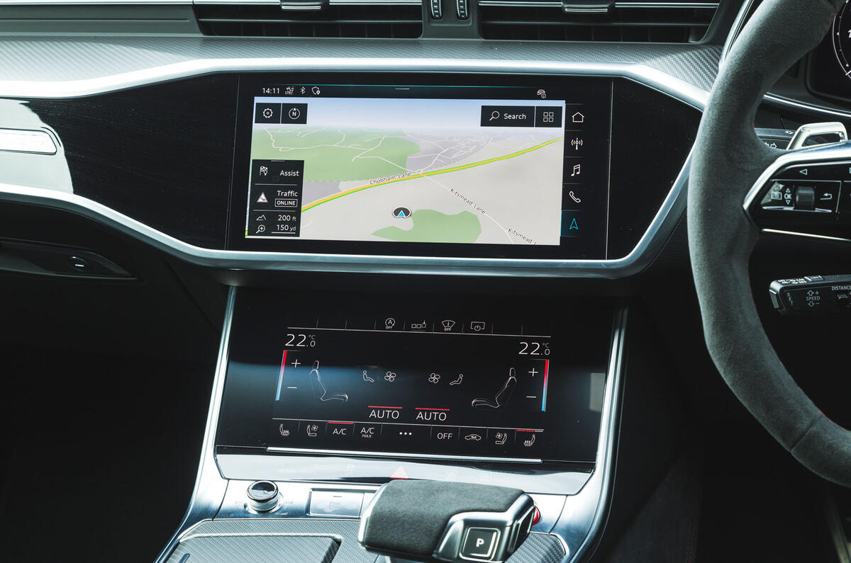 Audi RS6 Avant 2020 road test review - centre console Audi RS6 Avant 2020 road test review - centre console