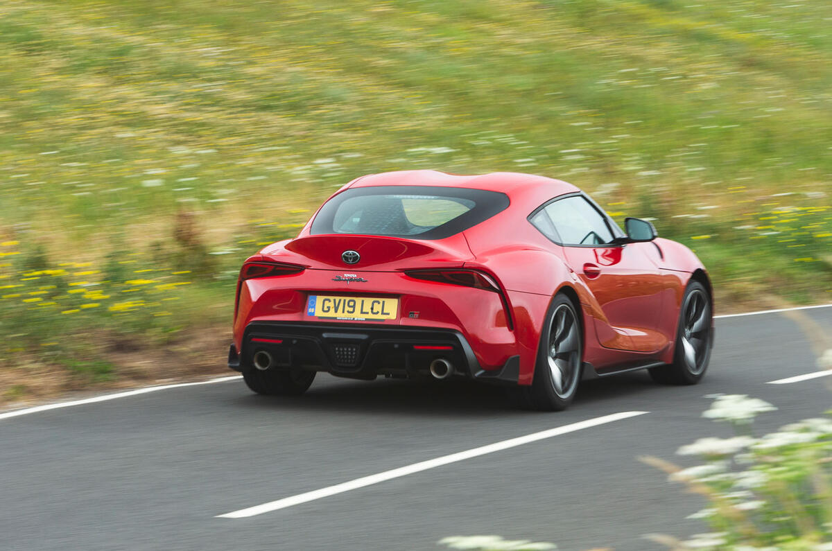 Toyota GR Supra 2019 road test review - cornering rear