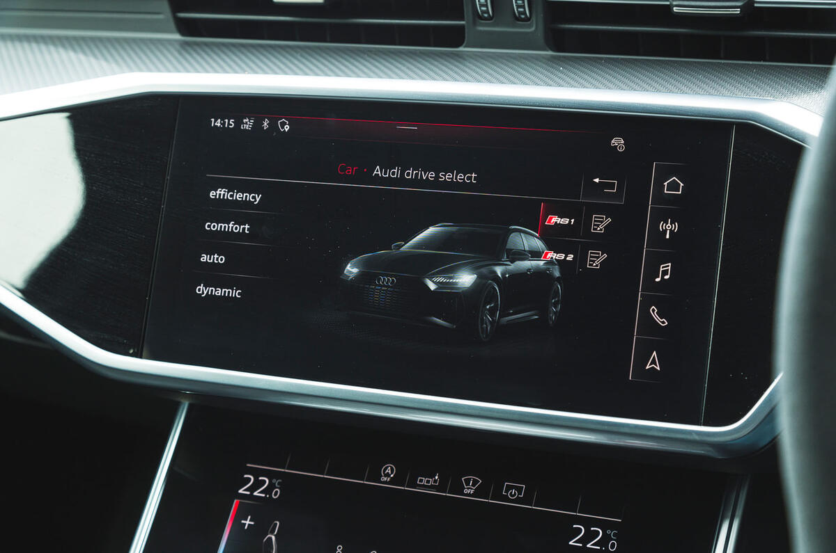 Audi RS6 Avant 2020 road test review - drive modes Audi RS6 Avant 2020 road test review - drive modes