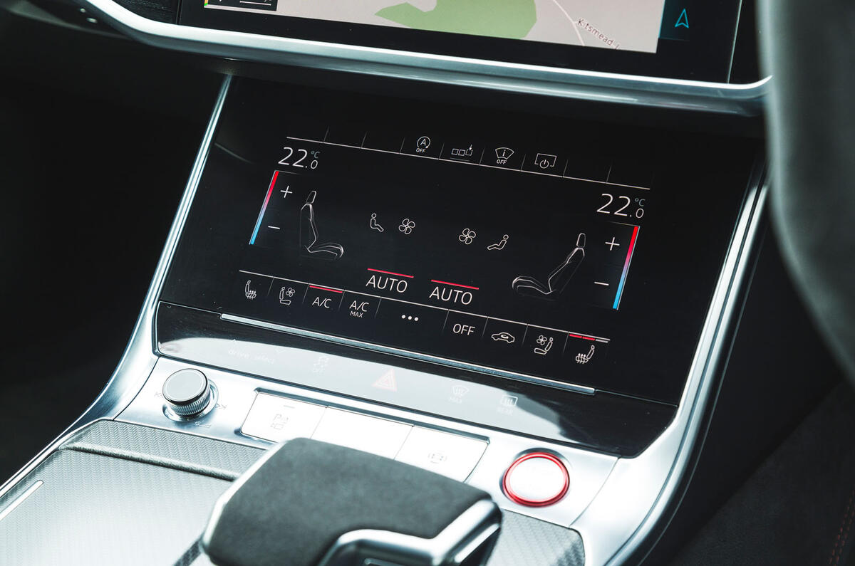 Audi RS6 Avant 2020 road test review - climate controls Audi RS6 Avant 2020 road test review - climate controls